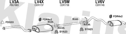 Klarius 160439U - Izplūdes gāzu sistēma www.autospares.lv