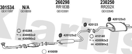 Klarius 120036E - Izplūdes gāzu sistēma www.autospares.lv