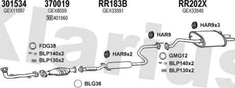 Klarius 120036U - Izplūdes gāzu sistēma www.autospares.lv