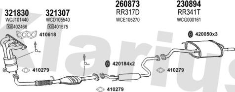 Klarius 120330E - Izplūdes gāzu sistēma www.autospares.lv