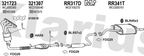 Klarius 120330U - Izplūdes gāzu sistēma www.autospares.lv