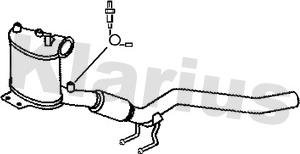 Klarius 390480 - Nosēdumu / Daļiņu filtrs, Izplūdes gāzu sistēma www.autospares.lv