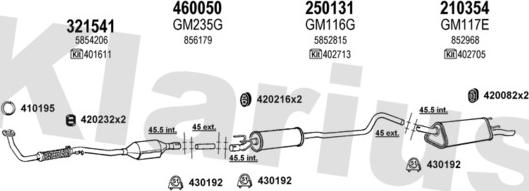 Klarius 390504E - Izplūdes gāzu sistēma www.autospares.lv