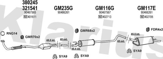 Klarius 390504U - Izplūdes gāzu sistēma www.autospares.lv