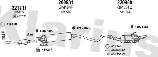 Klarius 391406E - Izplūdes gāzu sistēma www.autospares.lv