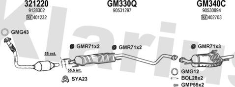 Klarius 391366U - Izplūdes gāzu sistēma www.autospares.lv