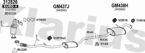 Klarius 392180U - Izplūdes gāzu sistēma www.autospares.lv