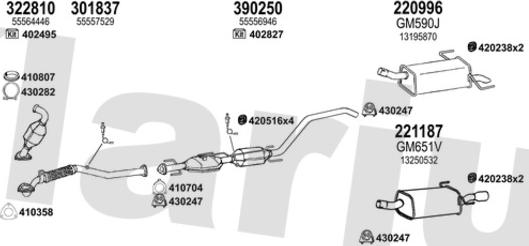 Klarius 392253E - Izplūdes gāzu sistēma www.autospares.lv