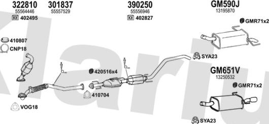 Klarius 392253U - Izplūdes gāzu sistēma www.autospares.lv