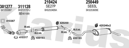 Klarius 790062E - Izplūdes gāzu sistēma www.autospares.lv