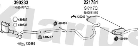 Klarius 780249E - Izplūdes gāzu sistēma www.autospares.lv