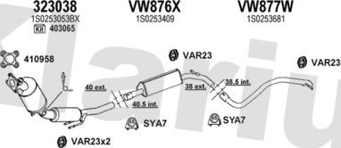 Klarius 780209U - Izplūdes gāzu sistēma www.autospares.lv