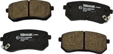 Klaxcar France 24999z - Brake Pad Set, disc brake www.autospares.lv