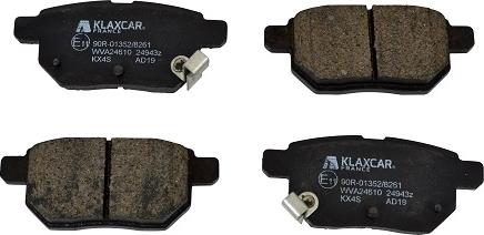 Klaxcar France 24943z - Тормозные колодки, дисковые, комплект www.autospares.lv