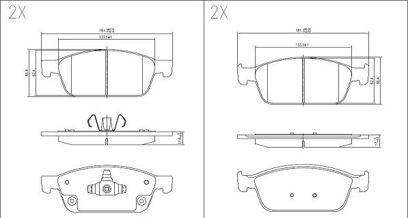 Klaxcar France 24650z - Тормозные колодки, дисковые, комплект www.autospares.lv