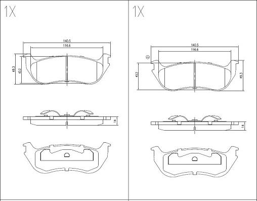 Klaxcar France 24616z - Тормозные колодки, дисковые, комплект www.autospares.lv