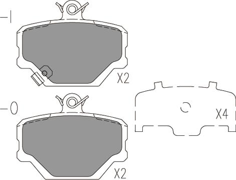 Klaxcar France 24052z - Тормозные колодки, дисковые, комплект www.autospares.lv