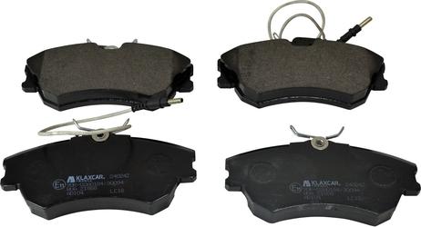 Klaxcar France 24024z - Brake Pad Set, disc brake www.autospares.lv