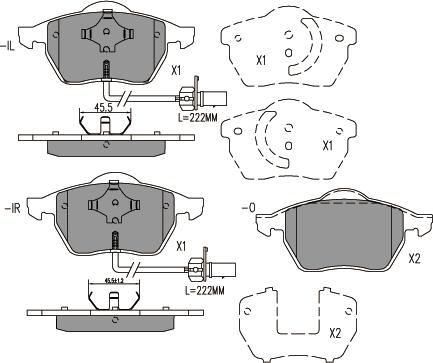 Klaxcar France 24187z - Тормозные колодки, дисковые, комплект www.autospares.lv