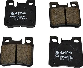 Klaxcar France 24846z - Тормозные колодки, дисковые, комплект www.autospares.lv