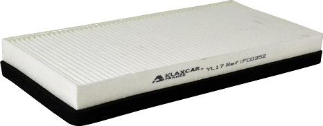 Klaxcar France FC035z - Filtrs, Salona telpas gaiss www.autospares.lv