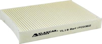 Klaxcar France FC036z - Filtrs, Salona telpas gaiss autospares.lv