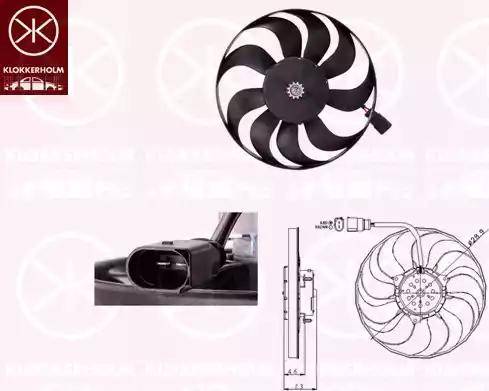 Klokkerholm 95452601 - Ventilators, Motora dzesēšanas sistēma www.autospares.lv