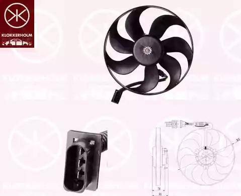 Klokkerholm 95062601 - Ventilators, Motora dzesēšanas sistēma www.autospares.lv