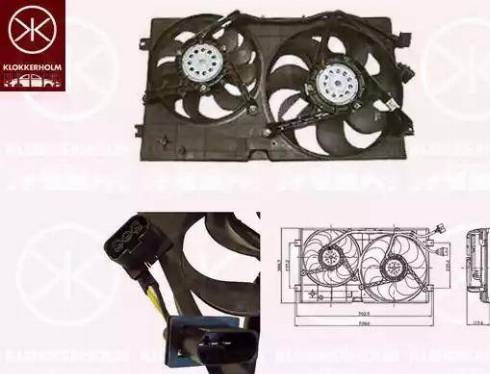 Klokkerholm 95142601 - Ventilators, Motora dzesēšanas sistēma www.autospares.lv