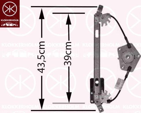 Klokkerholm 95391902 - Stikla pacelšanas mehānisms www.autospares.lv