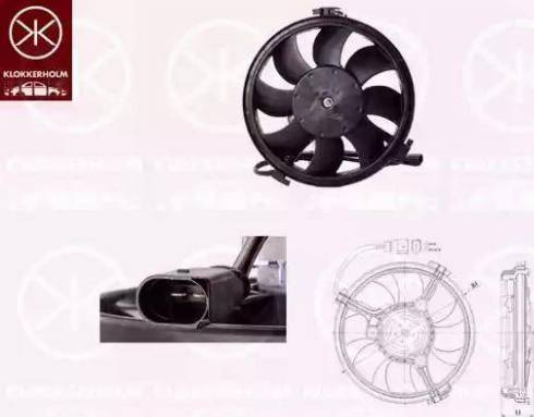 Klokkerholm 95392601 - Ventilators, Motora dzesēšanas sistēma www.autospares.lv