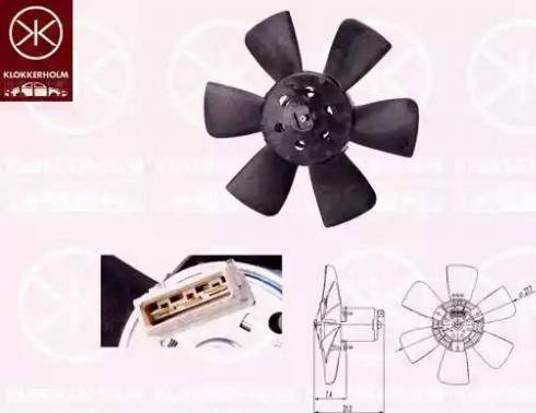 Klokkerholm 95212603 - Ventilators, Motora dzesēšanas sistēma www.autospares.lv