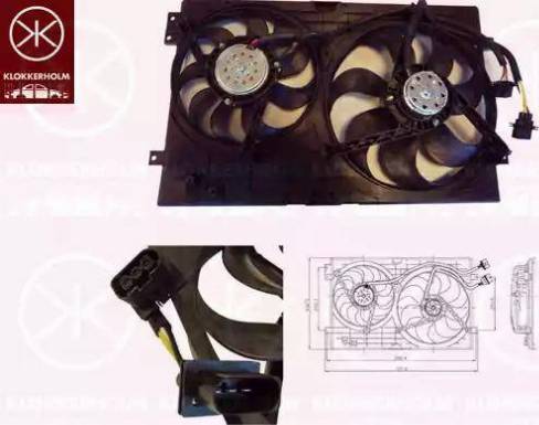 Klokkerholm 95232609 - Ventilators, Motora dzesēšanas sistēma www.autospares.lv