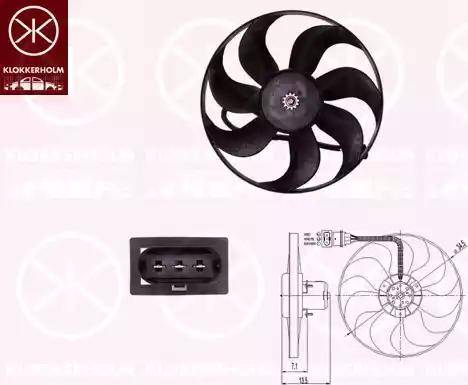 Klokkerholm 95232605 - Ventilators, Motora dzesēšanas sistēma www.autospares.lv