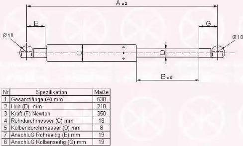 Klokkerholm 90457105 - Gāzes atspere, Bagāžas / Kravas nodalījuma vāks www.autospares.lv