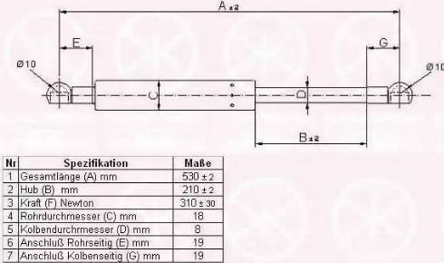 Klokkerholm 90457100 - Gāzes atspere, Bagāžas / Kravas nodalījuma vāks www.autospares.lv