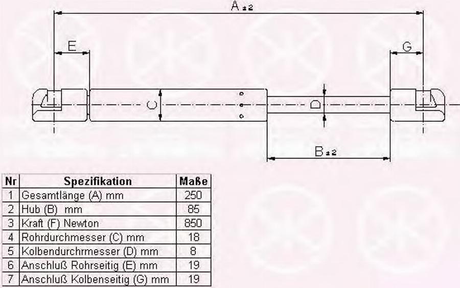 Klokkerholm 50772800 - Gāzes atspere, Motora pārsegs www.autospares.lv