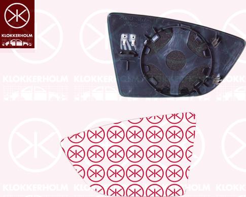 Klokkerholm 66141061 - Spoguļstikls, Ārējais atpakaļskata spogulis www.autospares.lv