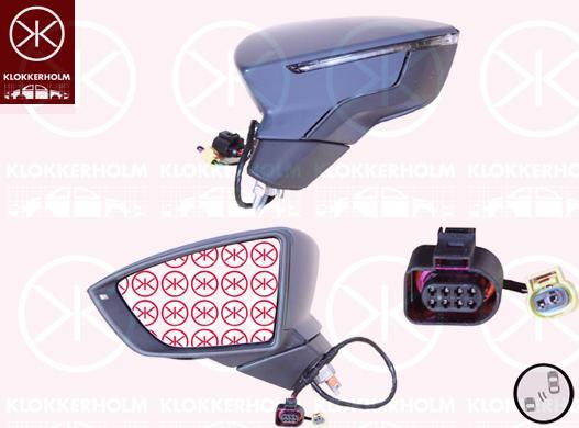 Klokkerholm 66221046 - Ārējais atpakaļskata spogulis www.autospares.lv