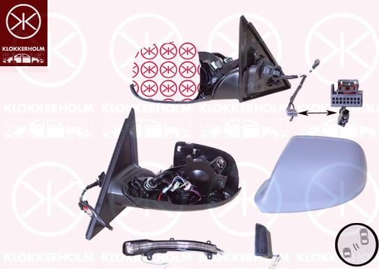 Klokkerholm 00391046 - Ārējais atpakaļskata spogulis www.autospares.lv