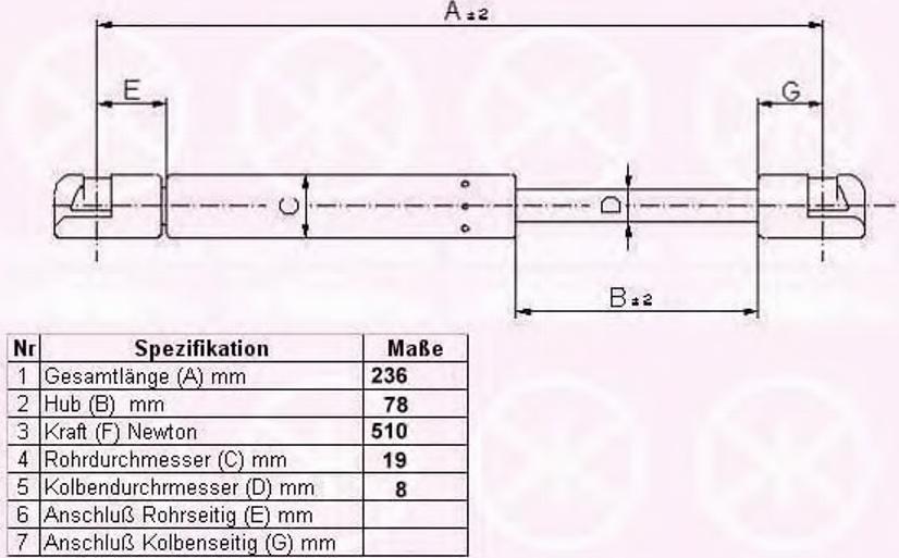 Klokkerholm 16707100 - Gāzes atspere, Bagāžas / Kravas nodalījuma vāks www.autospares.lv