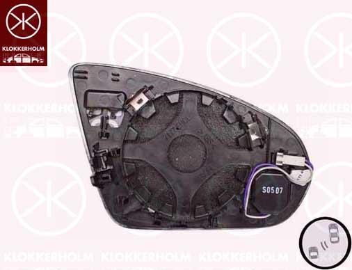 Klokkerholm 35731063 - Spoguļstikls, Ārējais atpakaļskata spogulis www.autospares.lv