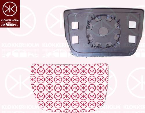 Klokkerholm 30811066 - Spoguļstikls, Ārējais atpakaļskata spogulis www.autospares.lv