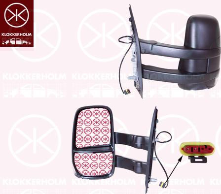 Klokkerholm 30821014 - Ārējais atpakaļskata spogulis www.autospares.lv