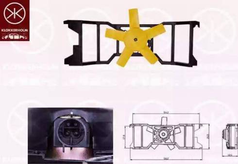 Klokkerholm 25642601 - Ventilators, Motora dzesēšanas sistēma autospares.lv