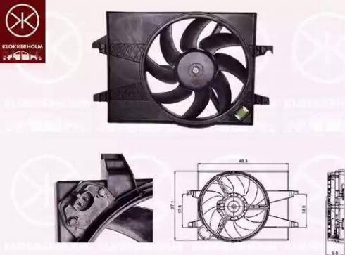 Klokkerholm 25642602 - Ventilators, Motora dzesēšanas sistēma autospares.lv