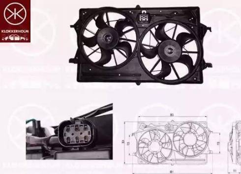 Klokkerholm 25322605 - Ventilators, Motora dzesēšanas sistēma www.autospares.lv