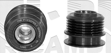 KM International FI9890 - Шкив генератора, муфта www.autospares.lv