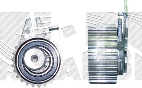 KM International FI21020 - Spriegotājrullītis, Gāzu sadales mehānisma piedziņas siksna www.autospares.lv