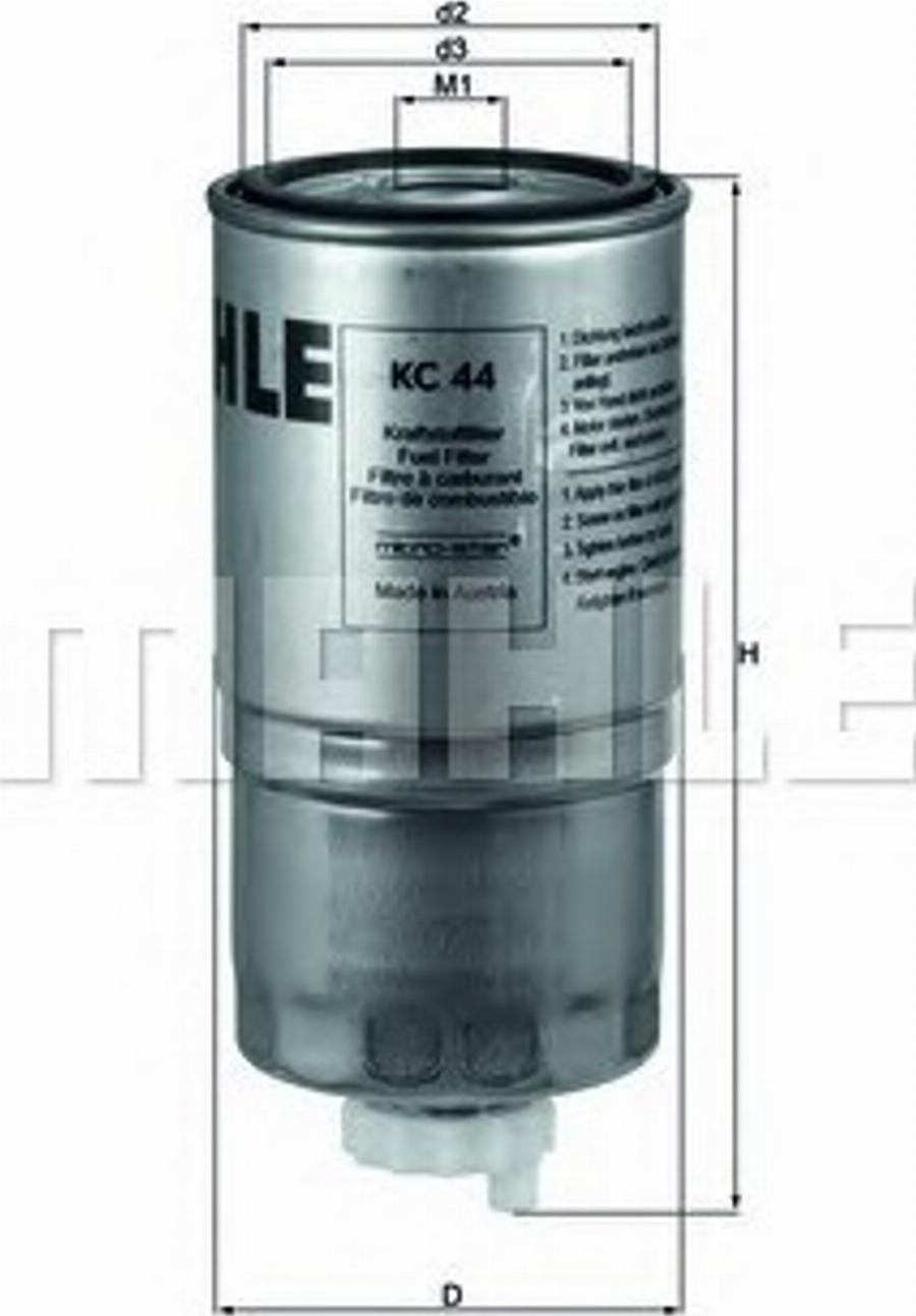 KNECHT KC 44 - Fuel filter www.autospares.lv